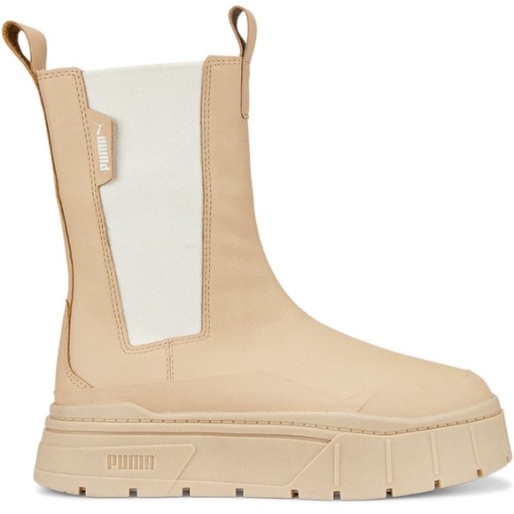 Puma Mayze Stack Chelsea Boot Light Sand Womens NEW - Picture 6 of 8